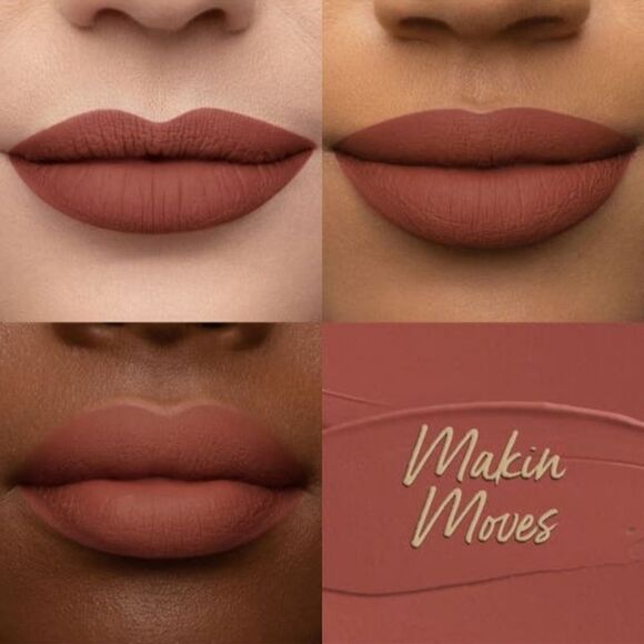 Too Faced Liquid Plumping Matte Lipstick Makin Moves (Deep Nude Rosey Brown) - Picture 12 of 17